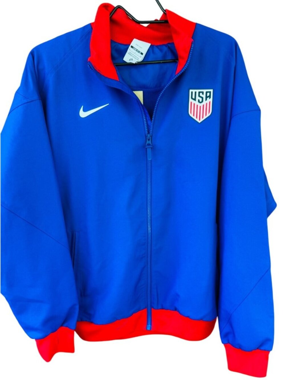 Nike USMNT USA Soccer Jacket Men S Dri-Fit Strike Blue Full Zip Sweater FJ2910-4